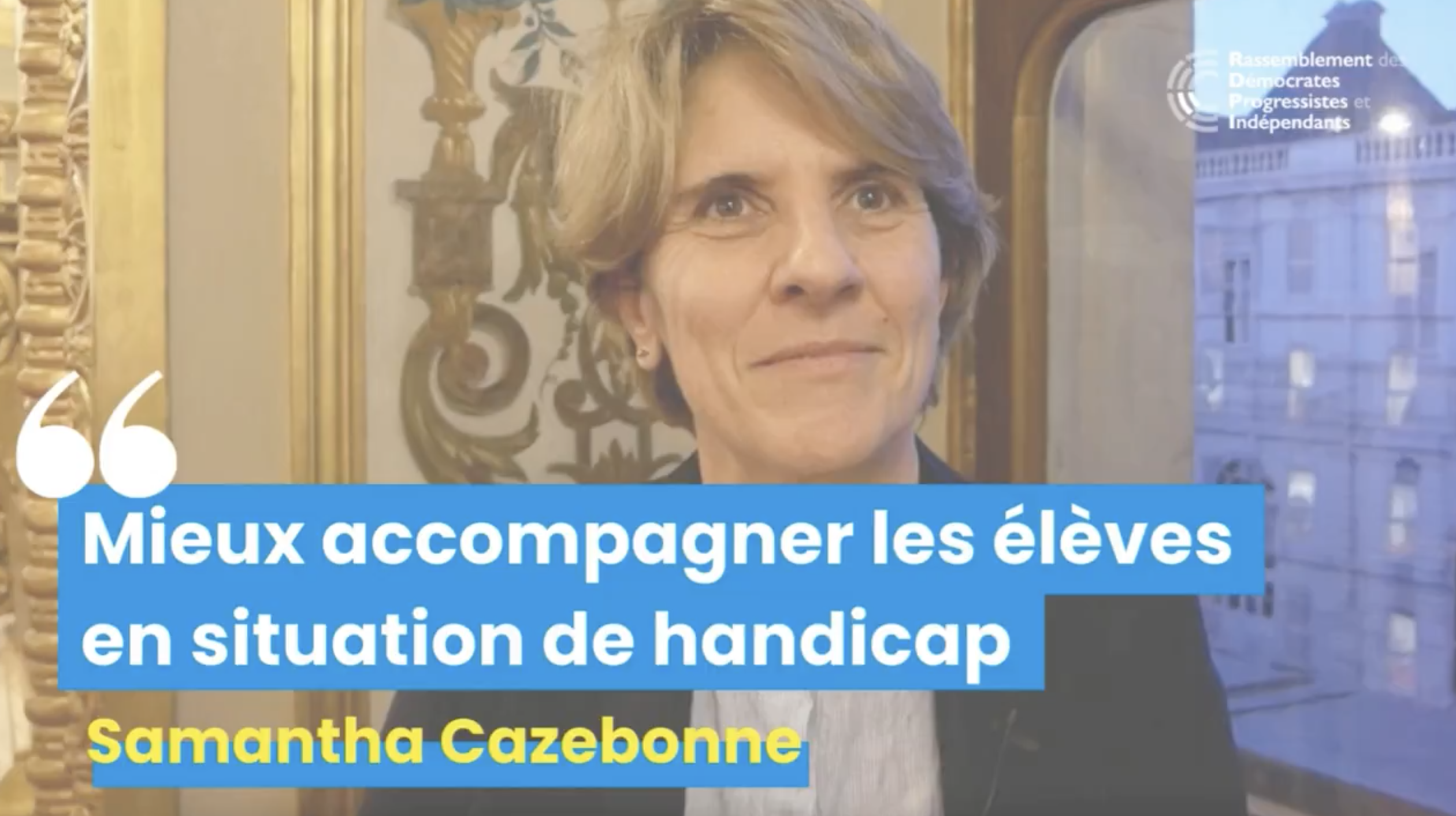 Samantha Cazebonne revient en 2 min sur les apports du texte pour accompagner les élèves en situation de handicap AUSSI sur le temps méridien