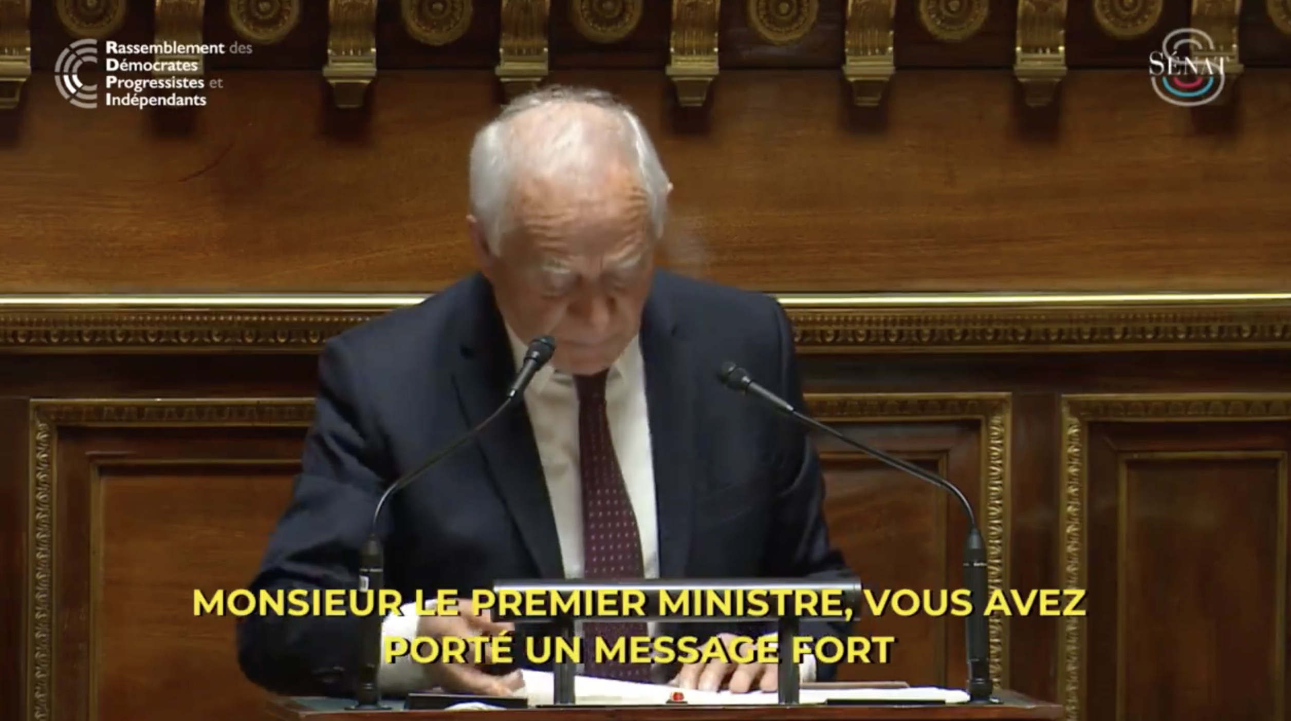 Discours de politique générale de Gabriel Attal – Le Président Patriat encourage le Premier ministre et son Gouvernement à poursuivre sur la voie des réformes engagées.